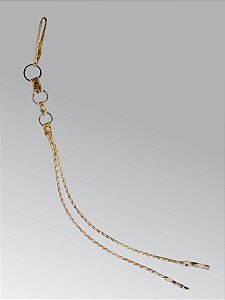 Chicote De Couro Couro Cru 3 Argolas