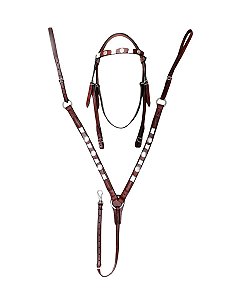 Cabeçada e Peitoral Trinity Ref. 1002 Couro Legítimo