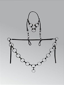 Cabeçada e Peitoral Argolado Ref. 1006 Couro Legítimo