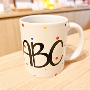 CANECA ABC DE PORCELANA 325ml