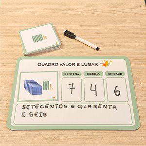 QUADRO QVL E CARDS MATERIAL DOURADO ATIVIDADE PEDAGÓGICA