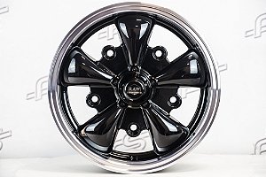 Roda Raw Classics 5 Spoke Preta Diamantada Aro 15 / 5 Furos (5x205)