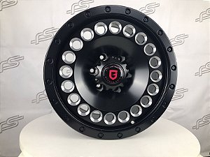 Jogo De Rodas Off Road Gisa D3361 Preto Semi-Brilho 6x139 - 17x9