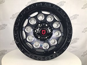 Jogo De Rodas Off Road Gisa Buck Preto C/ Diamante Fume 6x139 - 17x9