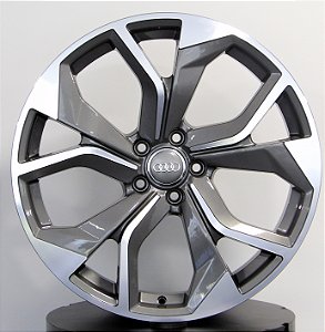 Roda Raw Audi RS Q8 Grafite Diamantada Aro 18x8 / 5 Furos (5x112)