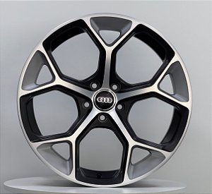 Roda Raw Audi RS5 Preta/Prata Diamantado Fosco Aro 20x8,5 / 5 Furos (5x112)