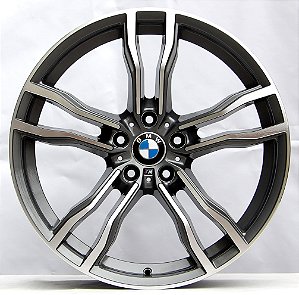 Jogo De Rodas Raw BMW X6 M Grafite Diamantada Aro 20 Duas Talas / 5 Furos (5x120)