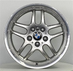 Roda Raw BMW M5 E34 Prata Diamantada Aro 17x8 / 5 Furos (5x120)