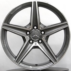 Roda Raw Mercedes C250 AMG Grafite Diamantada Aro 19x8 / 5 Furos (5x112)