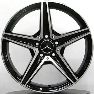 Roda Raw Mercedes C250 AMG Preta Diamantada Aro 18x8 / 5 Furos (5x112)