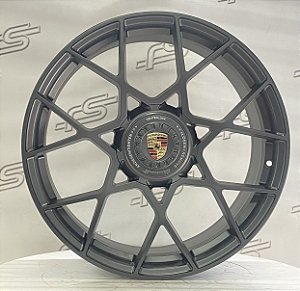 Jogo de Roda Porsche GT3 Rs Forged Grafite Semi-Brilho 5x130 - 20x8,5 e 21X11,5 Offset 50 e63 (Nv)