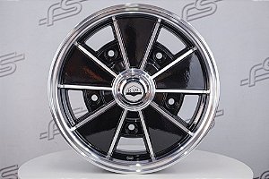 Roda BRM Preta Diamantada Aro 15 / 5 Furos (5x205)