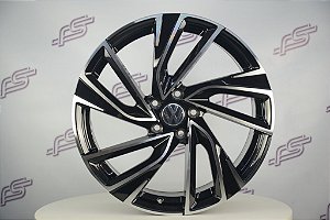 Jogo De Rodas Vw Golf Mk8 Preto Diamantado 5x112 - 19x8