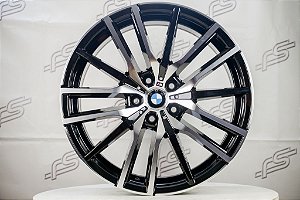 Jogo De Rodas Bmw X-5 2020 Preto Diamantado 5x120 - 22x10 e 22x11