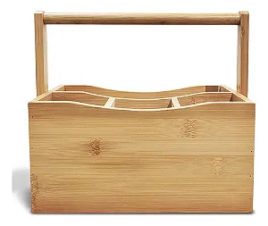 Porta Talheres em Bambu