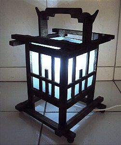 Abajur de mesa estilo oriental luminaria