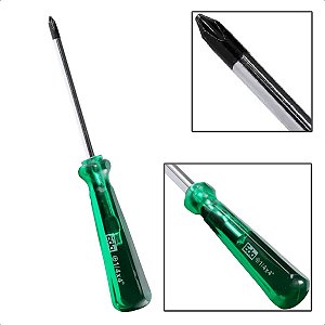 Chave Philips Transparente Verde 1/4 X 4 Imantada