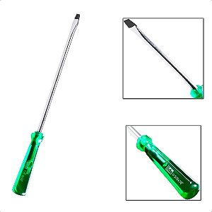 Chave de Fenda Transparente Verde 3/8 X 10 Imantada