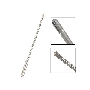 Broca SDS Plus 8x160 mm Aço Carbono Tungstênio Martelete