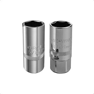 Kit Soquete Retirar Vela 16mm e 21mm Encaixe 1/2 Sextavado
