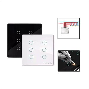 Interruptor Zigbee 6 Botões Inteligente 4x4 Touch