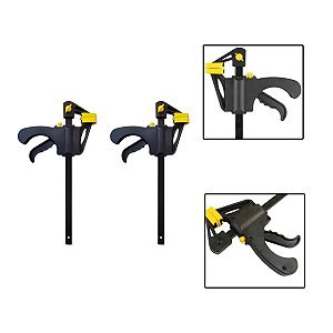 Kit 2 Grampos Sargento Aperto Rápido Madeira 150x325x60mm