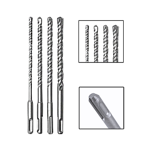 Jogo 4 Brocas de Widea/Videa Sds Plus Longa 6,8,10,12X310mm