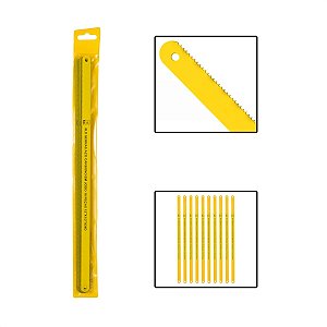 Jogo De Serras De Aço Carbono 12" X 1/2" 24 Dentes 10 Pçs