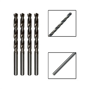 Kit 4 Brocas Paralelas De Aço Rápido HSS 2,5mm