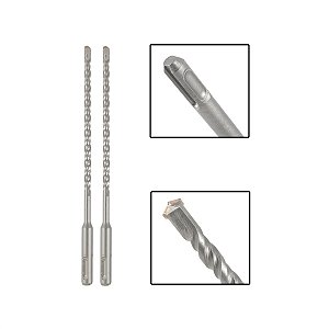 Jogo 2 Brocas SDS Plus 6X310 mm Aço Carbono Tungstênio