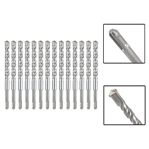 Jogo 14 Brocas SDS Plus 18x210 mm Aço Carbono Tungstênio