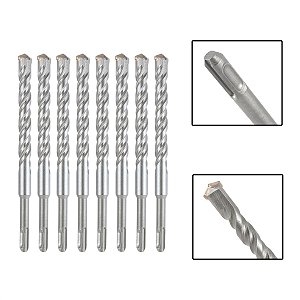 Jogo 8 Brocas SDS Plus 18x210 mm Aço Carbono Tungstênio