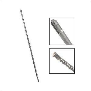 Broca SDS Plus 10x110 mm Aço Carbono Tungstênio Martelete