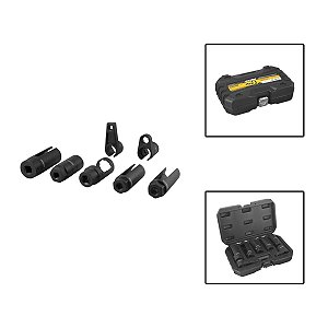 Jogo De Soquetes Para Sonda Lambda Enc 1/2" e 3/4" 7 Peças