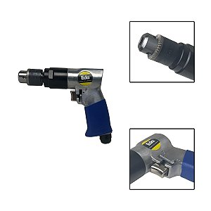 Furadeira Reversível Pneumática 3/8" 1800 RPM 90 PSI