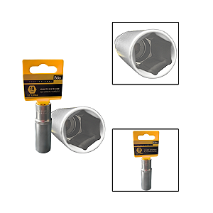 Soquete Sextavado Crv Longo 1/2" 18mm Fosco