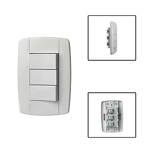 Interruptor Simples 3 Teclas 10A 250V Branco