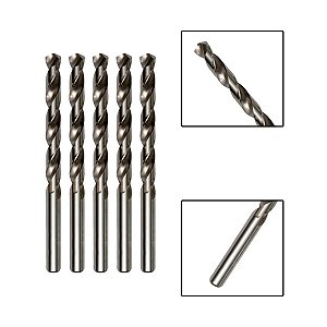 Kit 5 Brocas Paralelas De Aço Rápido HSS 7/16”