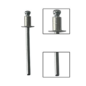 Rebites De Repuxo Aluminio 4 X 8mm 50 Pçs