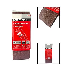 Cinta De Lixa 100 X 610mm 40 Graos 3 Pçs