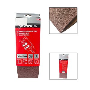 Cinta De Lixa 100 X 610mm 100 Graos 3 Pçs