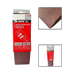 Cinta De Lixa 75 X 533mm 120 Graos 3 Pçs