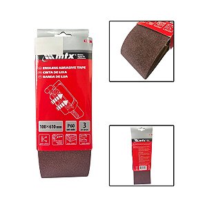 Cinta De Lixa 100 X 610mm 60 Graos 3 Pçs