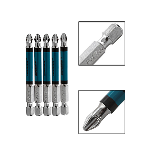 Ponta Bits Phillips Ph2 Aco 70mm P/ Parafusadeira 5 Pecas