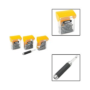 Jogo Bits Ponteiras 61 Peças Encaixe Sextavado 1/4"