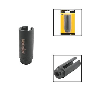 Chave Soquete Sonda Lambda 22mm Estriada Aberta Sextavada