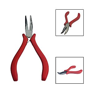 Alicate Bico Meia Cana Curvo 4.1/2" Aço Carbono Polido