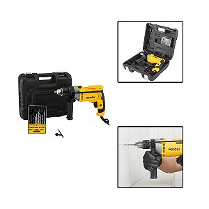 Furadeira De Impacto 1/2" 710W 127V C/ 9 Brocas E Maleta
