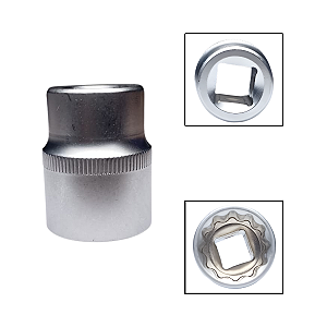 Soquete Estriado 1/2" 22mm Aço Cromo Vanádio