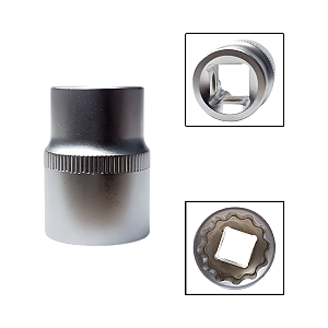 Soquete Estriado 1/2" 21mm Aço Cromo Vanádio